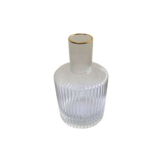 Luxe Striped Detail Water Decanter